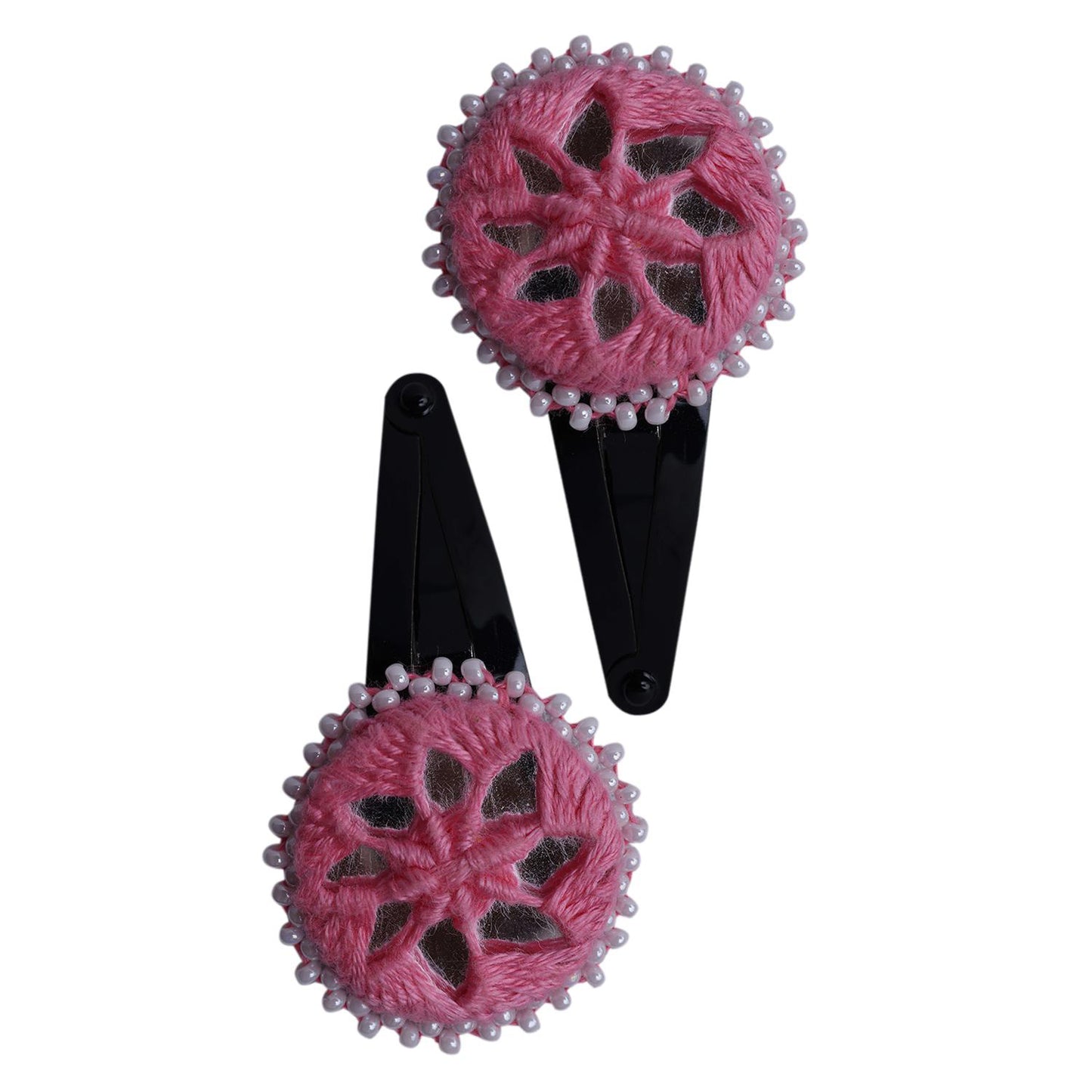 Artisanal Elegance: Handcrafted Tic Tac Pins by Divyang & Rural Women- Light Pink